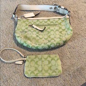 Coach purse & wristlet
